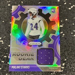 Panini Malaki Starks Card - Purple, Silver, White